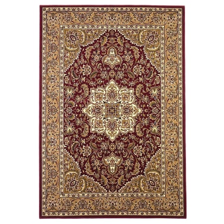 Palacedesigns Polypropylene Red & Beige Area Rug - 7 ft. 7 in. x 10 ft. 10 in. PA3661541